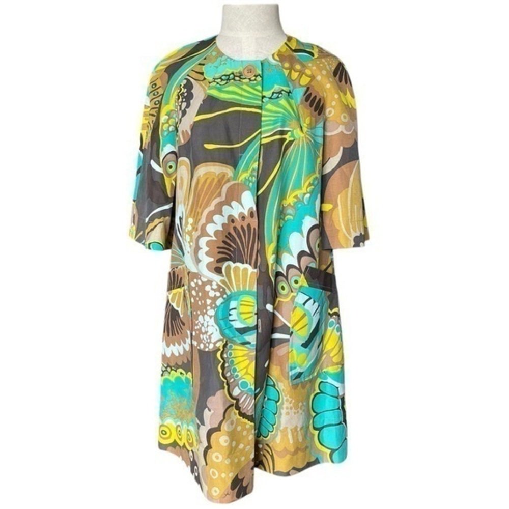 NWT Trina Turk Vintage Car Coat Jacket Silk Blend size 4.